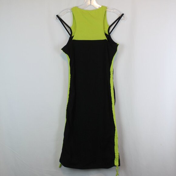 H&M Kangol Black Neon Green Stretchy Sleeveless Dress - Picture 11 of 11